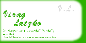 virag latzko business card